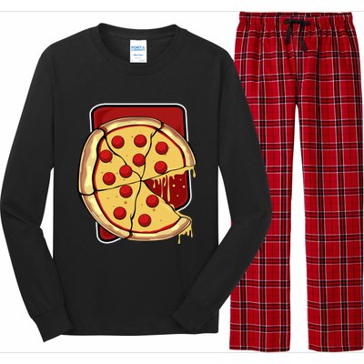 Missing Piece Pizza Slice Matching Couple Valentine's Day Gift Long Sleeve Pajama Set