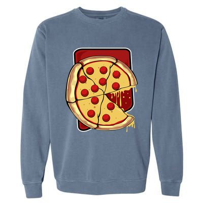 Missing Piece Pizza Slice Matching Couple Valentine's Day Gift Garment-Dyed Sweatshirt