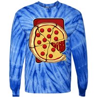 Missing Piece Pizza Slice Matching Couple Valentine's Day Gift Tie-Dye Long Sleeve Shirt