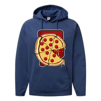 Missing Piece Pizza Slice Matching Couple Valentine's Day Gift Performance Fleece Hoodie