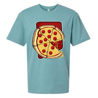 Missing Piece Pizza Slice Matching Couple Valentine's Day Gift Sueded Cloud Jersey T-Shirt