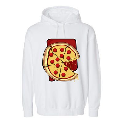 Missing Piece Pizza Slice Matching Couple Valentine's Day Gift Garment-Dyed Fleece Hoodie