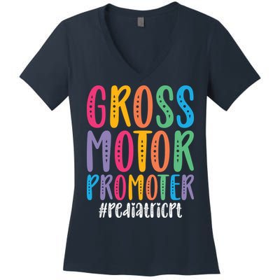 Motor Promoter Pediatric PT Pediatric Physical Therapy Women's V-Neck T-Shirt