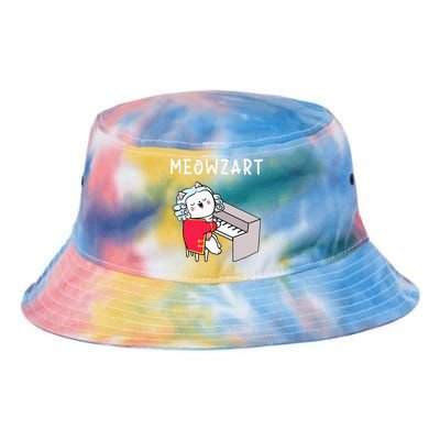 Meowzart Piano Player Pianist Classical Music Lover Tie Dye Newport Bucket Hat