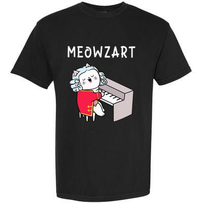 Meowzart Piano Player Pianist Classical Music Lover Garment-Dyed Heavyweight T-Shirt