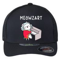 Meowzart Piano Player Pianist Classical Music Lover Flexfit Unipanel Trucker Cap