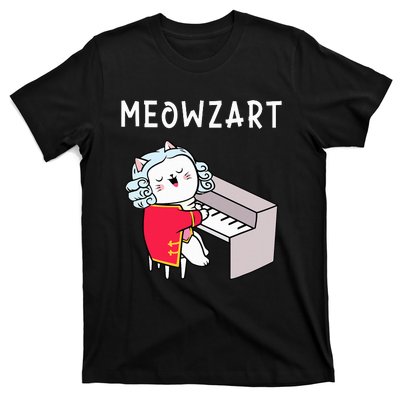 Meowzart Piano Player Pianist Classical Music Lover T-Shirt