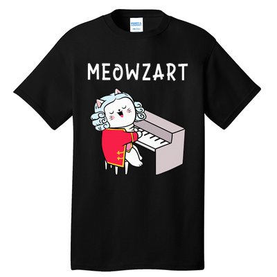 Meowzart Piano Player Pianist Classical Music Lover Tall T-Shirt