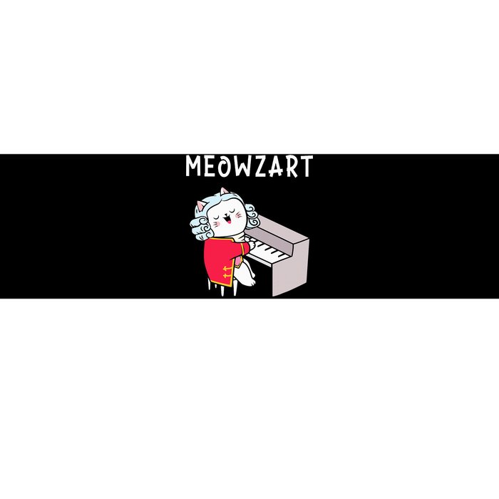 Meowzart Piano Player Pianist Classical Music Lover Bumper Sticker