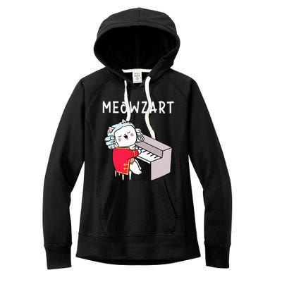 Meowzart Piano Player Pianist Classical Music Lover Women's Fleece Hoodie