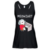 Meowzart Piano Player Pianist Classical Music Lover Ladies Essential Flowy Tank