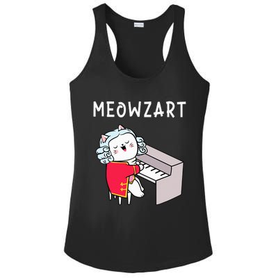 Meowzart Piano Player Pianist Classical Music Lover Ladies PosiCharge Competitor Racerback Tank