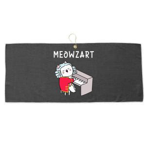 Meowzart Piano Player Pianist Classical Music Lover Large Microfiber Waffle Golf Towel