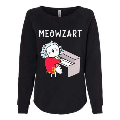 Meowzart Piano Player Pianist Classical Music Lover Womens California Wash Sweatshirt