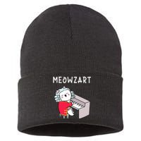 Meowzart Piano Player Pianist Classical Music Lover Sustainable Knit Beanie