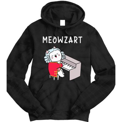 Meowzart Piano Player Pianist Classical Music Lover Tie Dye Hoodie