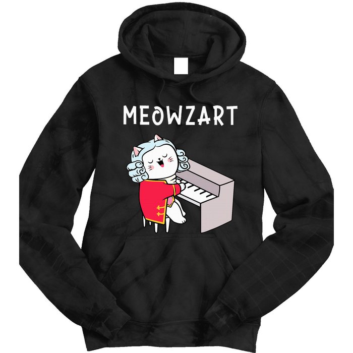 Meowzart Piano Player Pianist Classical Music Lover Tie Dye Hoodie