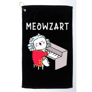 Meowzart Piano Player Pianist Classical Music Lover Platinum Collection Golf Towel