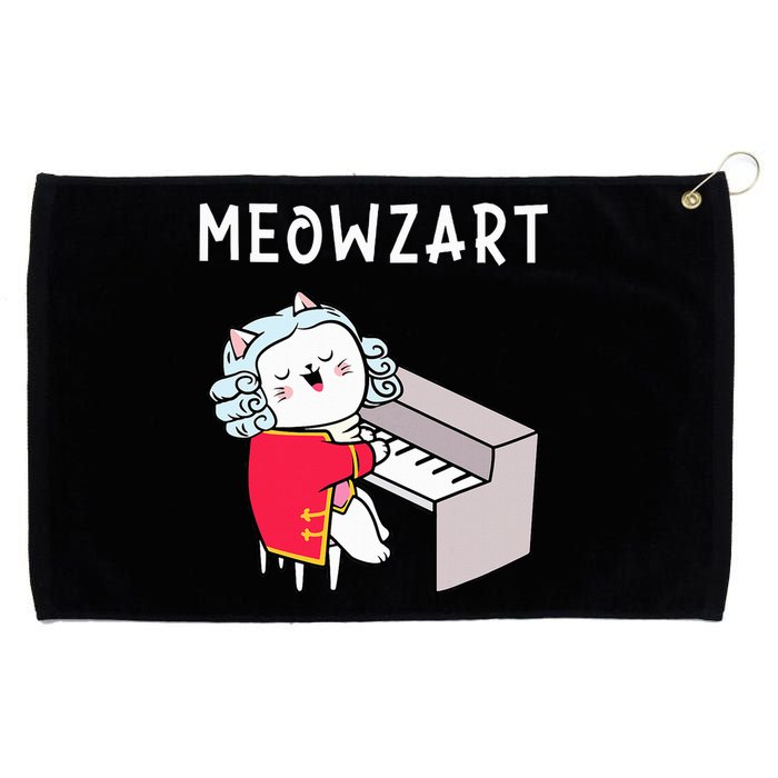 Meowzart Piano Player Pianist Classical Music Lover Grommeted Golf Towel