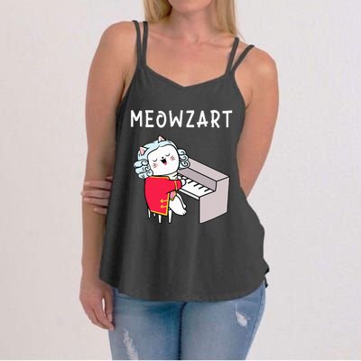 Meowzart Piano Player Pianist Classical Music Lover Women's Strappy Tank