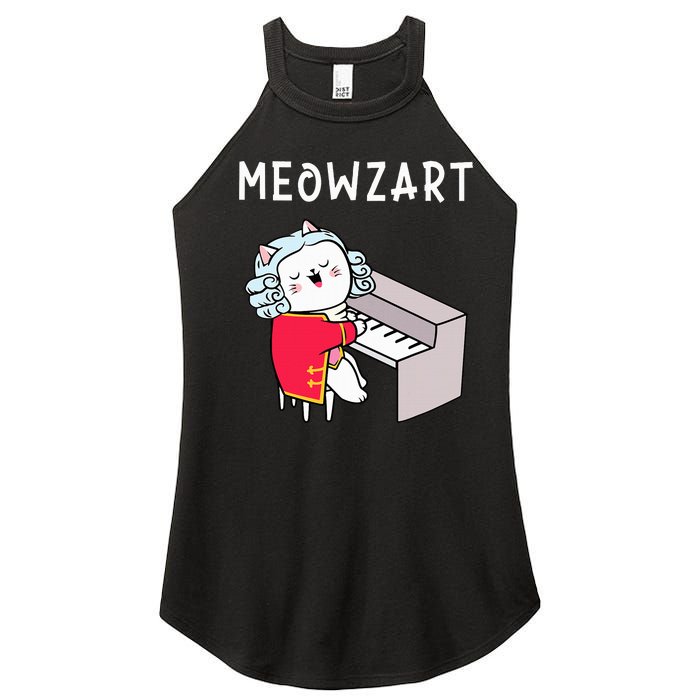 Meowzart Piano Player Pianist Classical Music Lover Women's Perfect Tri Rocker Tank