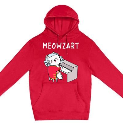 Meowzart Piano Player Pianist Classical Music Lover Premium Pullover Hoodie