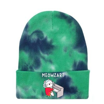 Meowzart Piano Player Pianist Classical Music Lover Tie Dye 12in Knit Beanie