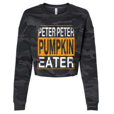 M.ens Peter Pumpkin Eater Halloween Funny Distressed Cropped Pullover Crew