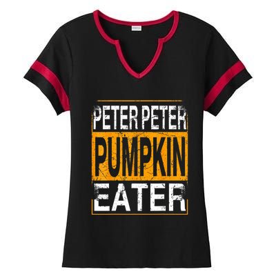 M.ens Peter Pumpkin Eater Halloween Funny Distressed Ladies Halftime Notch Neck Tee