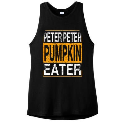 M.ens Peter Pumpkin Eater Halloween Funny Distressed Ladies PosiCharge Tri-Blend Wicking Tank