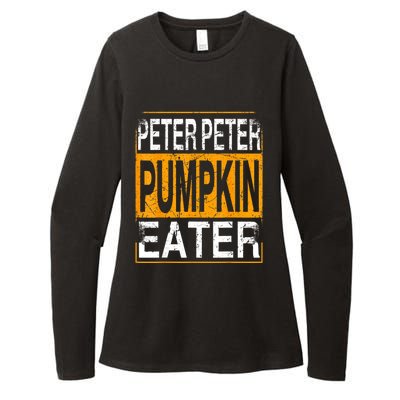 M.ens Peter Pumpkin Eater Halloween Funny Distressed Womens CVC Long Sleeve Shirt