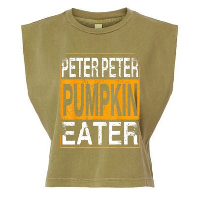 M.ens Peter Pumpkin Eater Halloween Funny Distressed Garment-Dyed Women's Muscle Tee