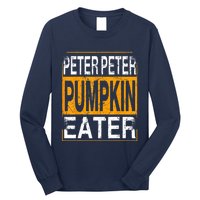 M.ens Peter Pumpkin Eater Halloween Funny Distressed Long Sleeve Shirt