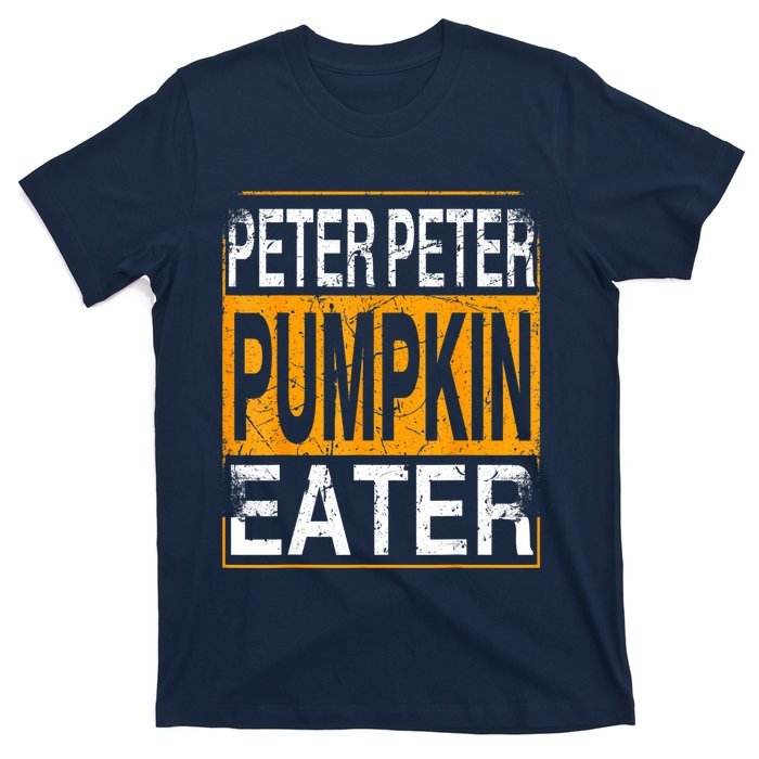 M.ens Peter Pumpkin Eater Halloween Funny Distressed T-Shirt