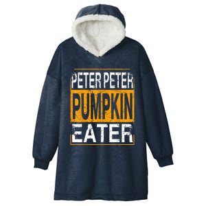 M.ens Peter Pumpkin Eater Halloween Funny Distressed Hooded Wearable Blanket