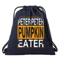 M.ens Peter Pumpkin Eater Halloween Funny Distressed Drawstring Bag