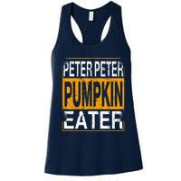 M.ens Peter Pumpkin Eater Halloween Funny Distressed Women's Racerback Tank