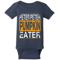 M.ens Peter Pumpkin Eater Halloween Funny Distressed Baby Bodysuit