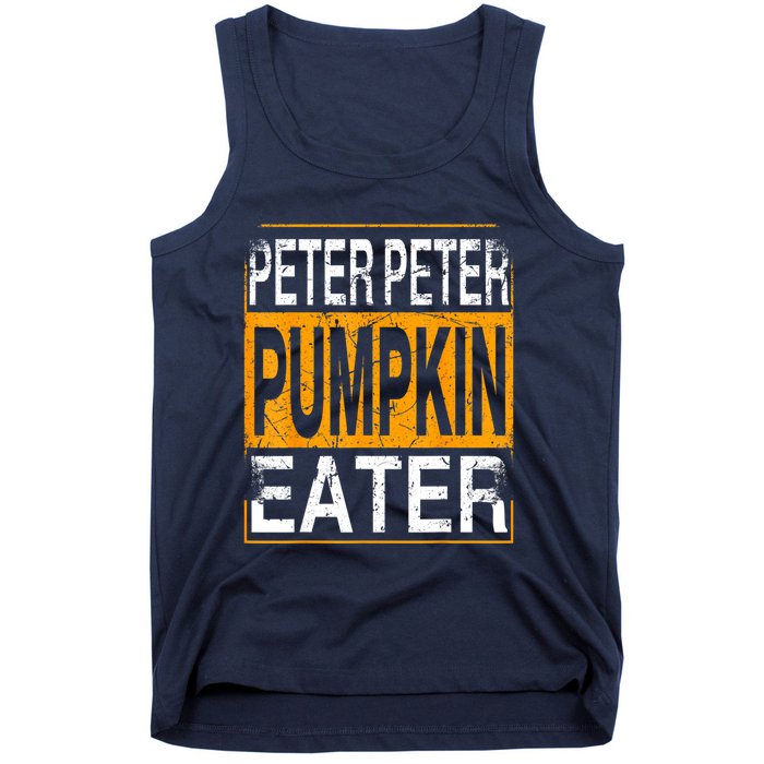 M.ens Peter Pumpkin Eater Halloween Funny Distressed Tank Top