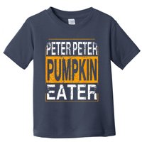 M.ens Peter Pumpkin Eater Halloween Funny Distressed Toddler T-Shirt