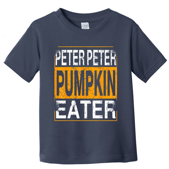 M.ens Peter Pumpkin Eater Halloween Funny Distressed Toddler T-Shirt