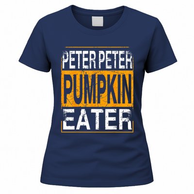 M.ens Peter Pumpkin Eater Halloween Funny Distressed Women's T-Shirt