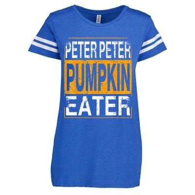 M.ens Peter Pumpkin Eater Halloween Funny Distressed Enza Ladies Jersey Football T-Shirt