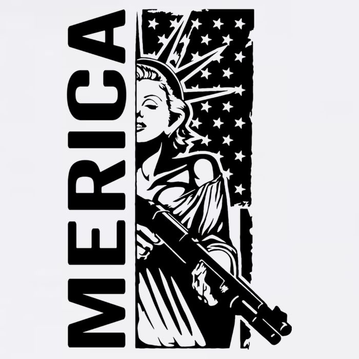 Merica Patriotic Pro Gun USA Liberty Lady 4th Of July Gun Bucket Hat