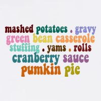 Mashed Potatoes Pumpkin Pie Holiday Food Lover Garment-Dyed Fleece Hoodie