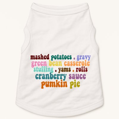 Mashed Potatoes Pumpkin Pie Holiday Food Lover Doggie Tank