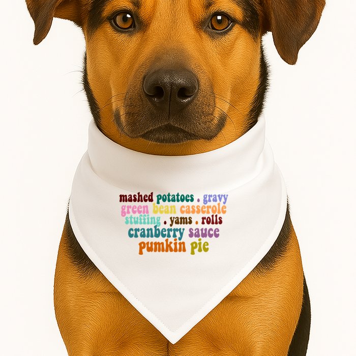 Mashed Potatoes Pumpkin Pie Holiday Food Lover USA-Made Doggie Bandana