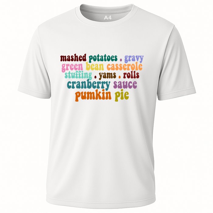 Mashed Potatoes Pumpkin Pie Holiday Food Lover Cooling Performance Crew T-Shirt