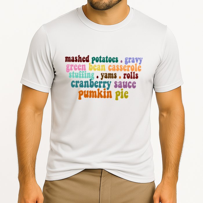 Mashed Potatoes Pumpkin Pie Holiday Food Lover Cooling Performance Crew T-Shirt