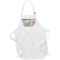 Mashed Potatoes Pumpkin Pie Holiday Food Lover Full-Length Apron With Pockets